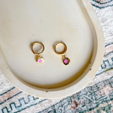 Gold-filled Starburst Huggies- Purple