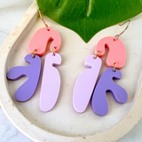 Endless Summer Coral Earrings- Lavender