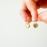 Gold-filled Heart Huggies