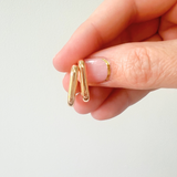 Gold-filled Rectangle Hoops