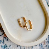 Gold-filled Rectangle Hoops