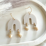 Everyday Gracie Earrings- Ecru & Shell