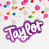 Personalized Glitter Acrylic Keychain