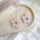 Everyday Flower Hoops- Blush