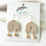 Everyday Gracie Earrings- Ecru & Shell