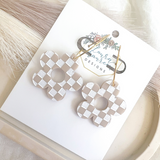 Everyday Flower Hoops- Ecru