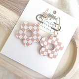 Everyday Flower Hoops- Blush