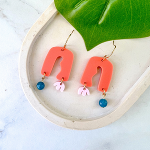 Endless Summer Wavy Gracie Earrings- Papaya