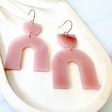 Quartz Ella Earrings- Rose