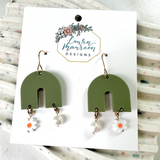 Daisy Chain Gracie Earrings- Olive