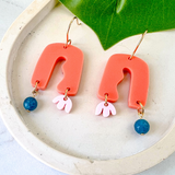 Endless Summer Wavy Gracie Earrings- Papaya