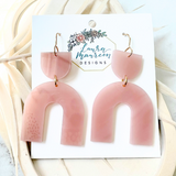 Quartz Ella Earrings- Rose