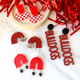 Game Day Betty Earrings- Red