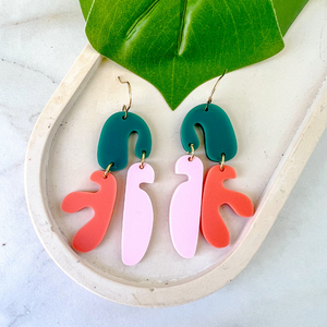 Endless Summer Coral Earrings- Papaya