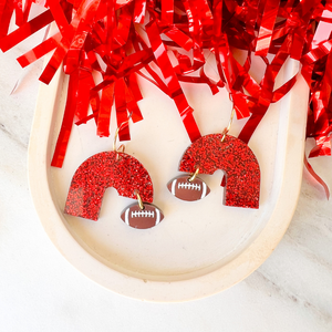 Game Day Etta Earrings- Red