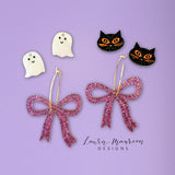 Halloween Mix-and-Match Bow Earrings- Purple