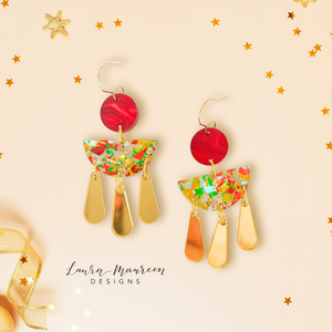 Holiday Glitter Scarlett Earrings