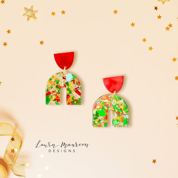 Holiday Glitter Claire Earrings