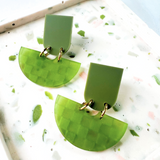 Daisy Chain Betty Earrings- Olive