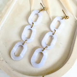 Quartz Maggie Earrings- White