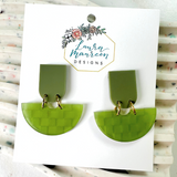 Daisy Chain Betty Earrings- Olive