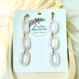 Quartz Maggie Earrings- White