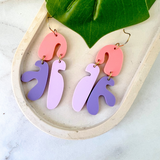 Endless Summer Coral Earrings- Lavender