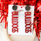 Game Day Mascot Earrings- Bulldogs