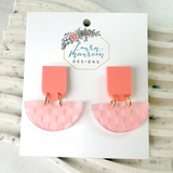 Daisy Chain Betty Earrings- Coral