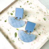 Daisy Chain Betty Earrings- Cornflower