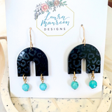 Noir Gracie Earrings- Leopard