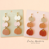 Fall Pumpkin Maggie Earrings- Blush