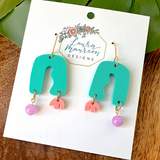 Endless Summer Wavy Gracie Earrings- Aqua