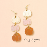 Fall Pumpkin Maggie Earrings- Blush