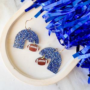 Game Day Etta Earrings- Blue