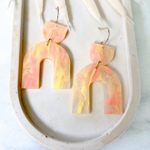 Quartz Ella Earrings- Opal