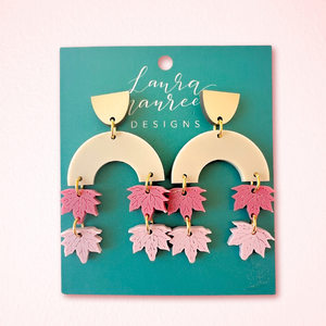 Fall Sugar Maple Earrings- Pink