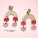 Fall Sugar Maple Earrings- Pink