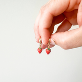 Gold-filled Strawberry Hoops