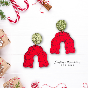 Holiday Wavy Arch Earrings