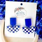 Game Day Betty Earrings- Blue