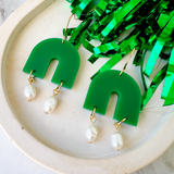 Game Day Gracie Earrings- Green