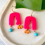 Endless Summer Wavy Gracie Earrings- Hibiscus