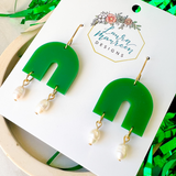 Game Day Gracie Earrings- Green