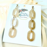 Quartz Maggie Earrings- Smokey