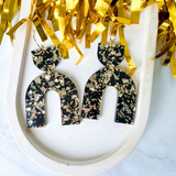 Glitter Party Ella Earrings- Black