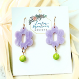 Quartz Elyn Earrings- Amethyst