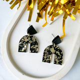 Glitter Party Claire Earrings- Black