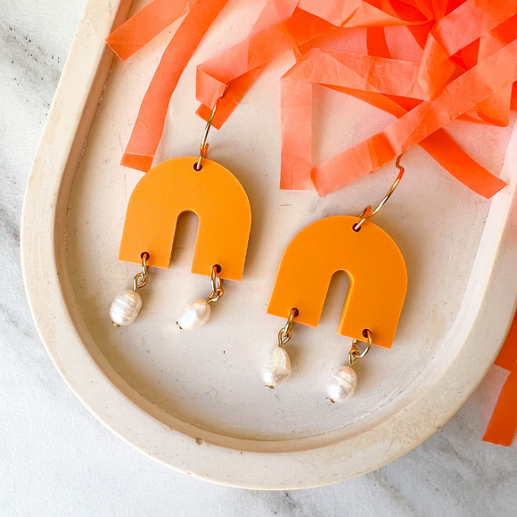 Game Day Gracie Earrings- Orange