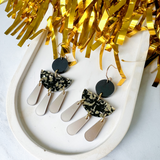 Glitter Party Scarlett Earrings- Black